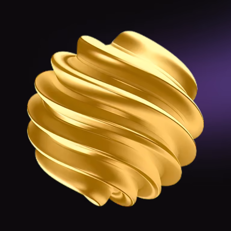 Gold roulette wheel with a white ball landing on a number against a blue background – Deuces Casino.