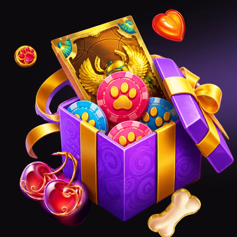 Golden winner’s trophy surrounded by floating Tether coins on a green background – Deuces Casino.